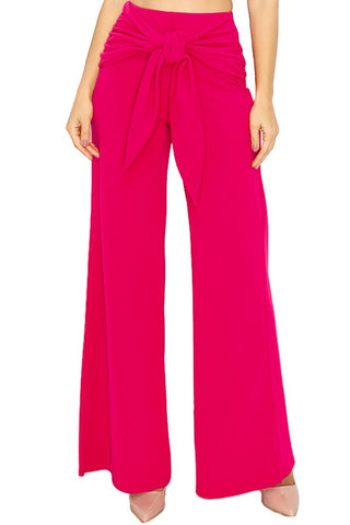 Pink Tie Front Pants