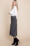 Gray Wrap Skirt- Plus