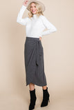 Gray Wrap Skirt- Plus