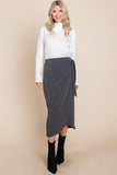 Gray Wrap Skirt- Plus