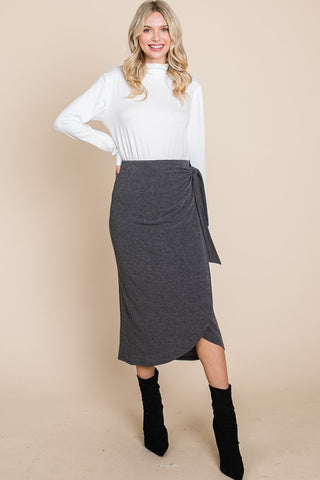 Gray Wrap Skirt- Plus