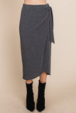 Gray Wrap Skirt- Plus