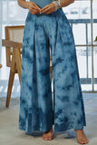 Denim Tie Dye Top & Jean Palazzo Pants Set