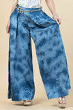 Denim Tie Dye Top & Jean Palazzo Pants Set