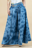 Denim Tie Dye Top & Jean Palazzo Pants Set