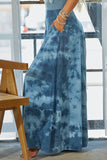 Denim Tie Dye Top & Jean Palazzo Pants Set