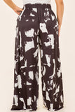 Black and White Palazzo Pants - Plus