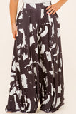 Black and White Palazzo Pants - Plus