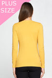 Mustard Pearl Sweater Plus -Shoulder Pearl