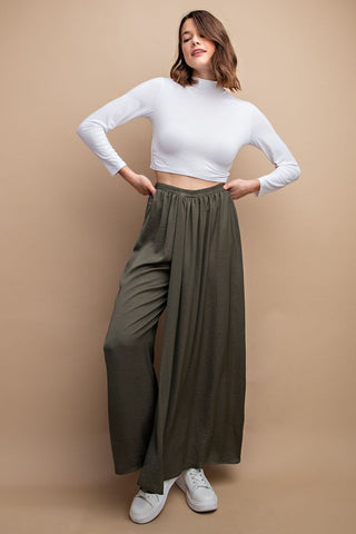 Olive Skirt Pants