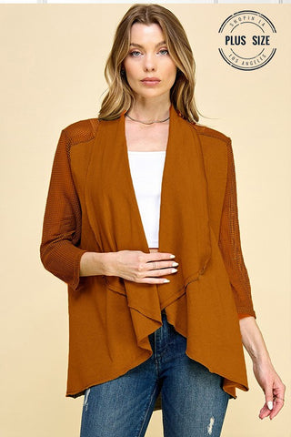 Rust Orange Jacket Mesh Sleeves