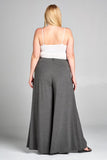 Gray Palazzo Pants- Plus Set