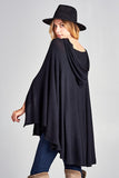 Black Hoodie Cape - One Size