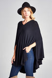 Black Hoodie Cape - One Size