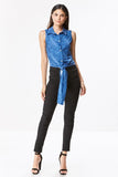 Denim Tie Dye Top & Jean Palazzo Pants Set