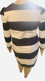 Navy and White Stripe Princess Sleeve Dress