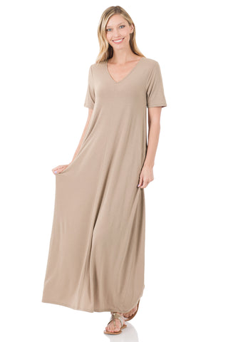 Tan Maxi Dress - Plus & Regular