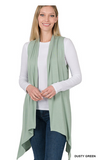 Light Green Dress & Vest Set - Plus & Regular